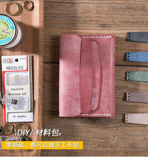 Leather material bag, waxed pickup bag, DIY handmade stitching