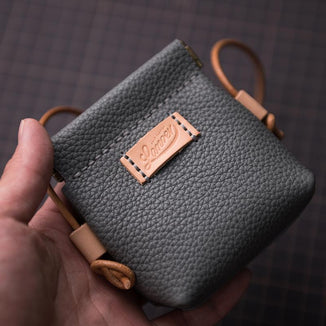 DIY handmade material package # full leather coin bag handmade handmade mini cute