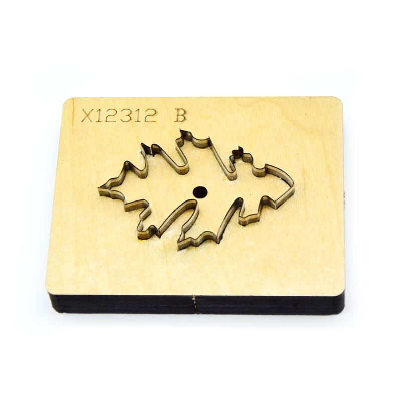 SMVAUON Wood Cutting Die Blade Maple Leaf Pendant Leather Cutting Die Stamping Tool Key Pendant Steel Knife Die