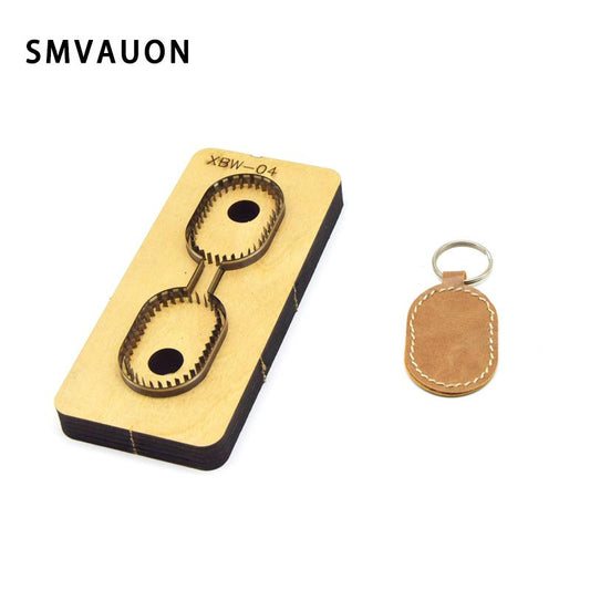 SMVAUON Leather Cutting Dies Bag Accessory Decoration Punching Tool For Key Fob Die Cutting Machine DIY Handicraft Cutter