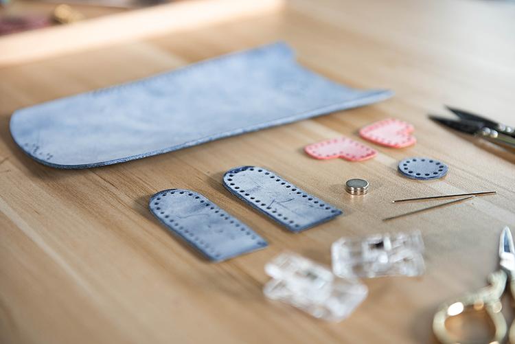 DIY Love Card Holder Handmade Leather Waxed Leather