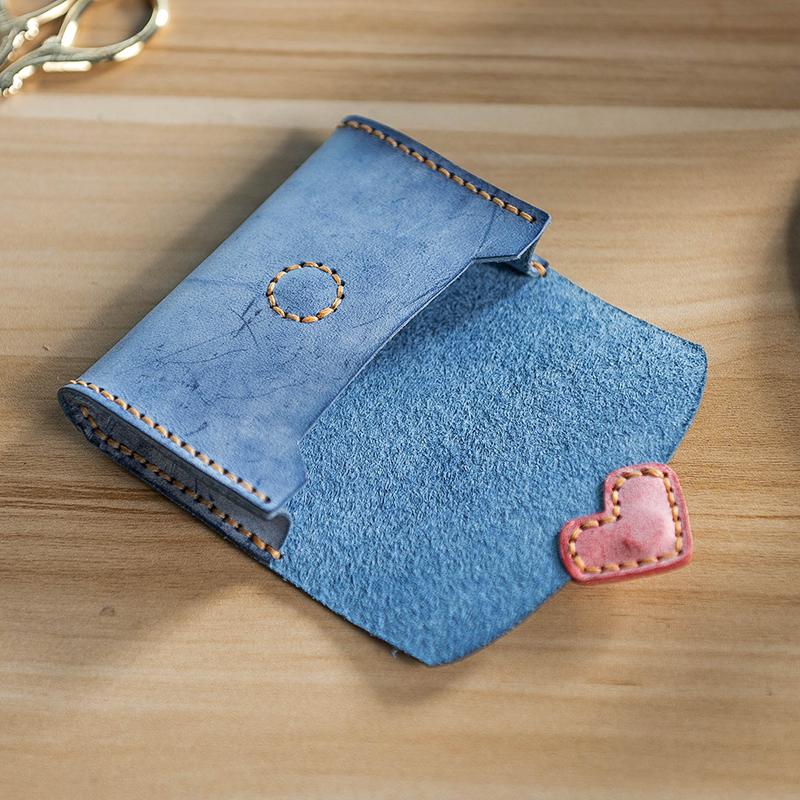 DIY Love Card Holder Handmade Leather Waxed Leather