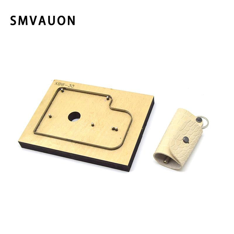 SMVAUON Cutting Die Customized Diy Key Ring Case Leather Car Key Holder Bag Wallet Punching Laser Cutter Mold Leather Keychain