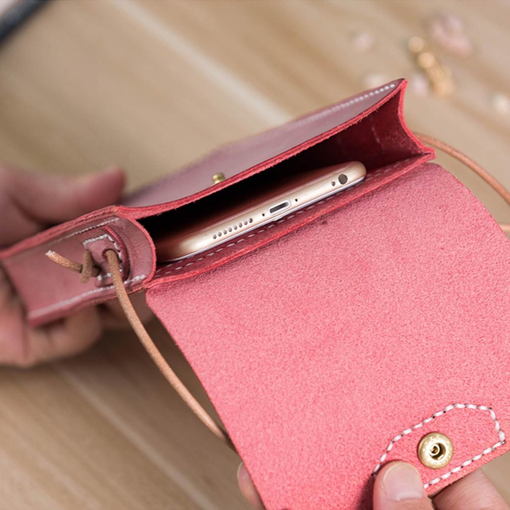 DIY material bag, leather mobile phone bag, small portable shoulder bag, full set of tools