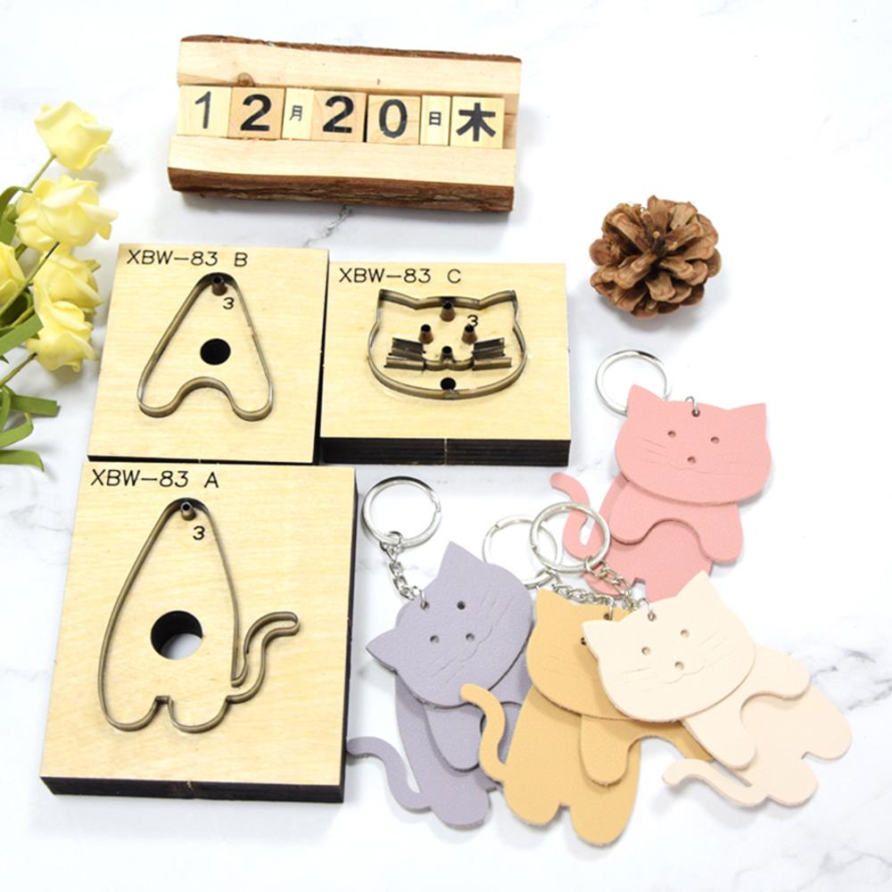 Wooden Cutting Die DIY Cat Leather Pendant Craft Laser Mold Handmade Dies Template Suitable For Die Cutting Machine