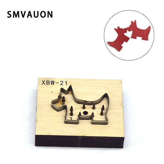 SMVAUON Wooden Mould Cutting Dies For DIY Horse Key Ring Scrapbooking Fun Pendant Leather Cut Mold Knife Mould Hand Punch Tool