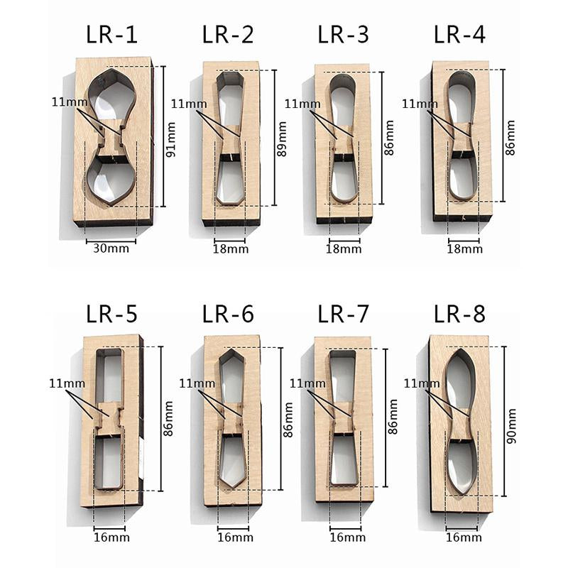 Leather Accessories Cutting Dies Wooden DIY Handmade Custom Cut Mold Punch Tools Zipper Head Wood Punching Stencil