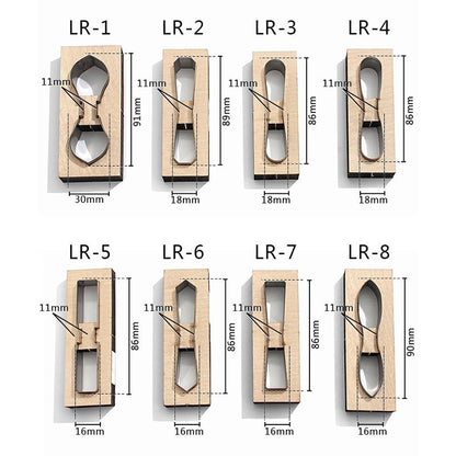 Leather Accessories Cutting Dies Wooden DIY Handmade Custom Cut Mold Punch Tools Zipper Head Wood Punching Stencil