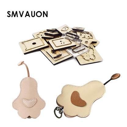 SMVAUON Wooden Cutting Dies Diy Keychain Leather Cute Cat Paw Pendant Keychain Suitable For Die Cutting Machine Leather Tools