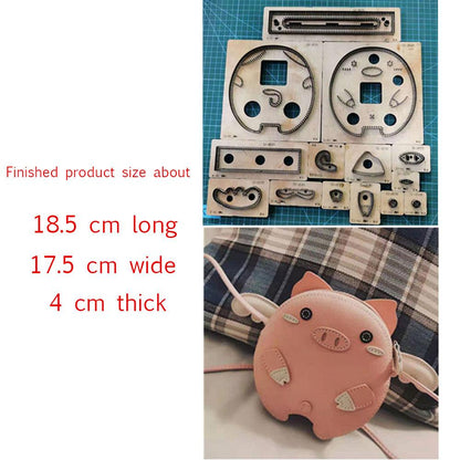 Diy Craft Cute Pig Wallet cutting dies handmade leather tool, manual DIY custom cutting mold