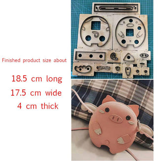 Diy Craft Cute Pig Wallet cutting dies handmade leather tool, manual DIY custom cutting mold