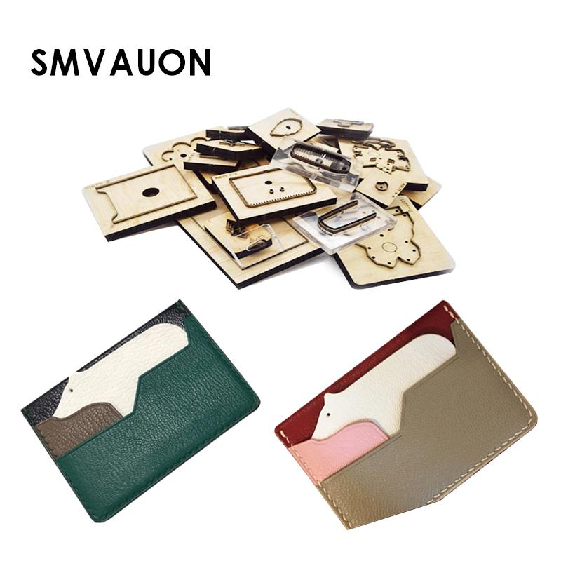 SMVAUON Wood Die Cutting Mold Diy Fashion Leather Cartoon Polar Bear Handbag Zero Wallet Hand Bag Leather Cutting Die Tool