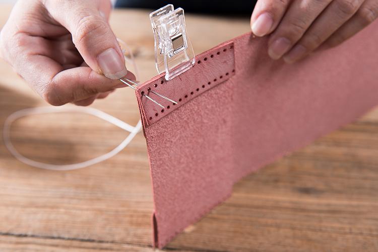 Leather material bag, waxed pickup bag, DIY handmade stitching