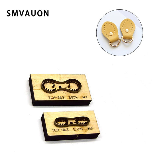 SMVAUON Scrapbooking Cutting Die DIY Leather Zipper Tag Wallet Pull Ring Bag Pull Ring Decoration Suitable For Big Shot Machines