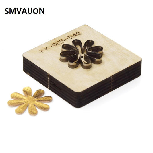 SMVAUON Petals Japanese Steel Knife Wood Mold Leather Craft Punching Machine Hand Knife Cutting Die Sewing