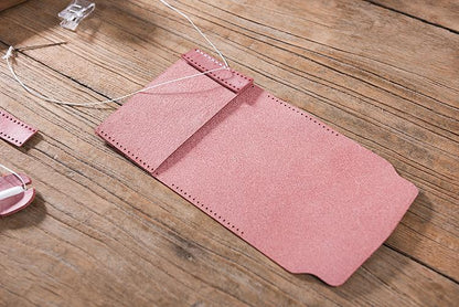 Leather material bag, waxed pickup bag, DIY handmade stitching