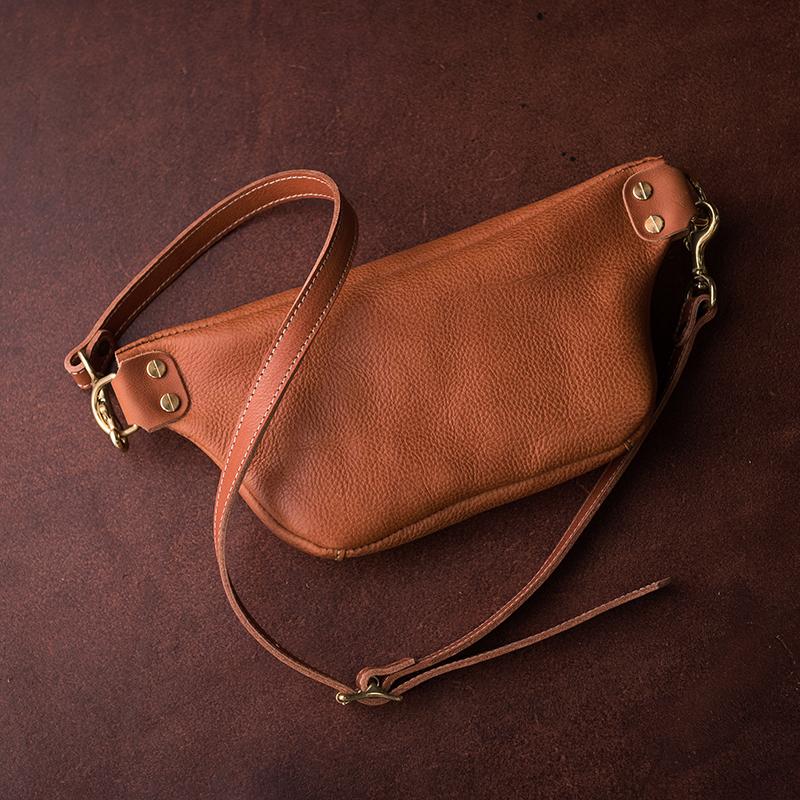 Chest bag DIY handmade material bag Full vegetable tanned cowhide soft feel