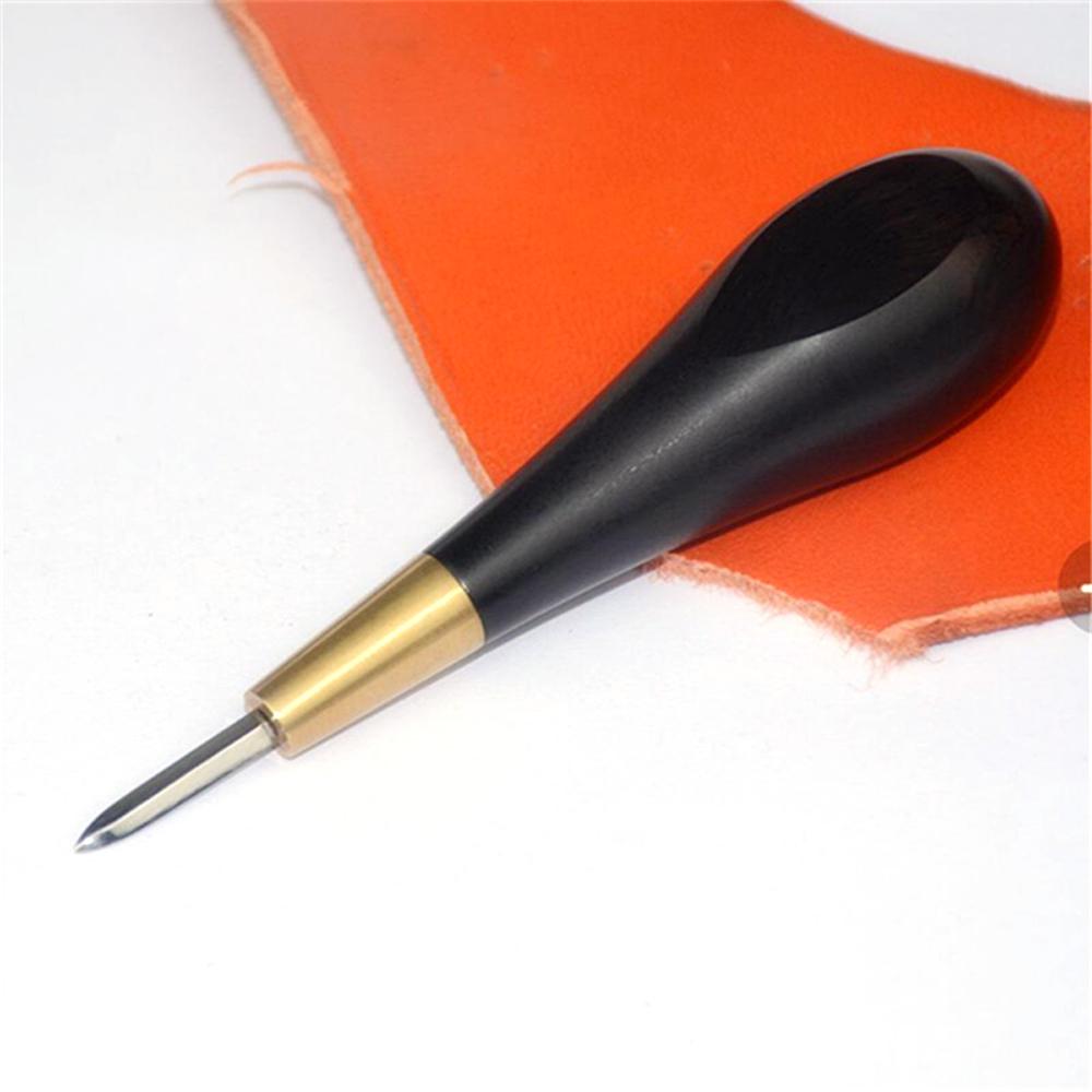 Ebony awl, diamond cone, leather tool, hand-stitched cone needle, leather goods, punching