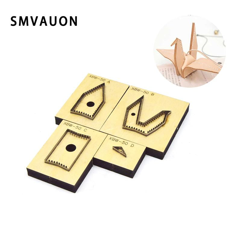 Leather Punch Tool Knife Cutting Die Crane Shape Key Ring Diy Key Case Fun Pendant Leather Cutter Mold Knife Mould Hand SMVAUON