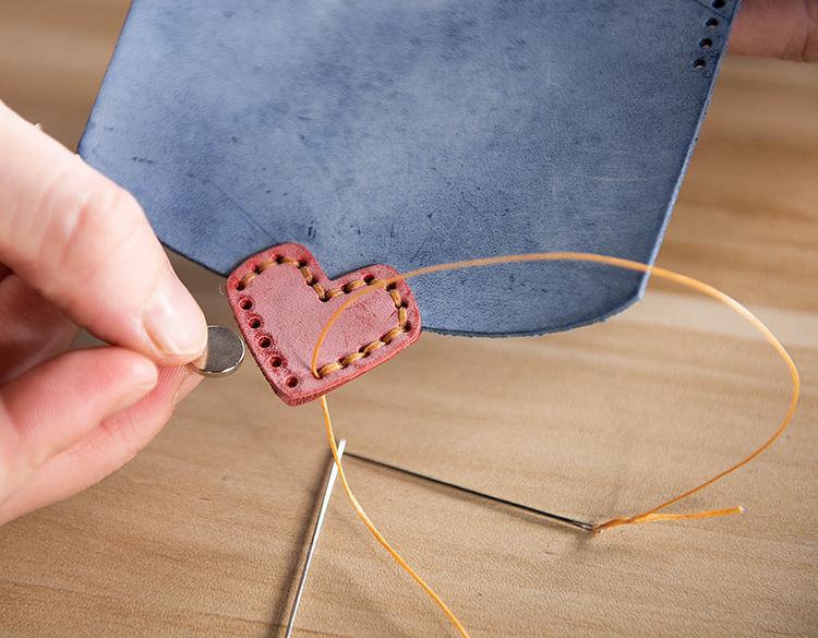 DIY Love Card Holder Handmade Leather Waxed Leather