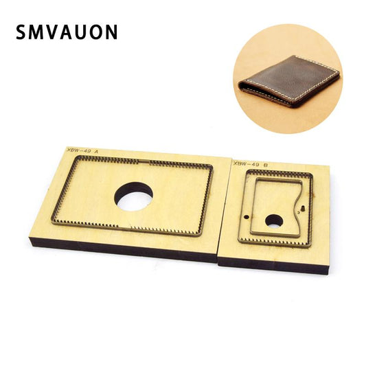 SMVAUON Japanese Steel DIY Credit Card Holder Coin Purse Leather Cutting Die Handicraft Tool Punch Cutter Mold Wallet Laser Cut