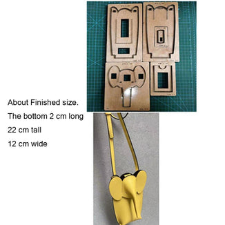 Wooden Cutting Dies Leather Tools Elephant Card Bag Die Cut Handmade Crafts Making Decor Supplies Dies Template
