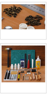 Professional Leather Craft Tools Kit Hand Sewing Stitching Punch Carving Work Saddle Groover Set Accessories DIY Tool