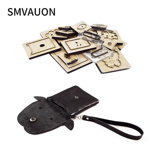 SMVAUON DIY Puppy Card Holder Coin Purse ID Bag Die-Cutting Machine Phone Bag Card Bag Mould Cutting Die Leather Cutter