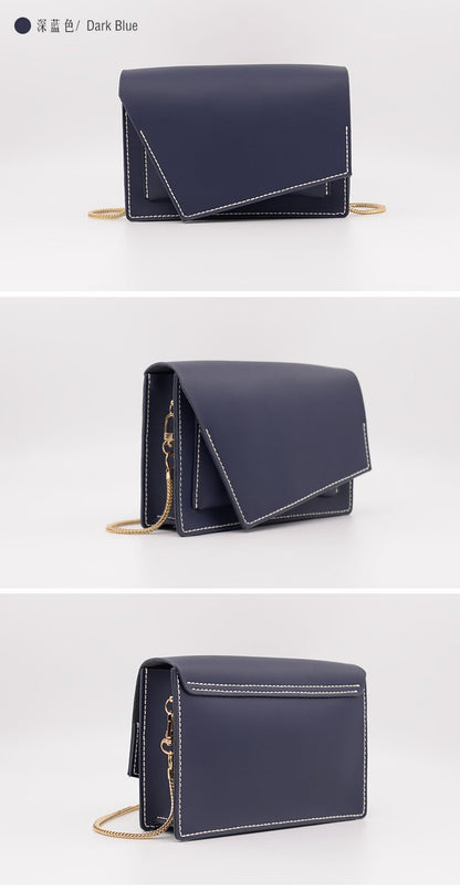 Handmade bag leather material bag Homemade diy hand-stitched one shoulder small square bag