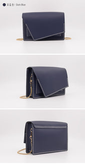 Handmade bag leather material bag Homemade diy hand-stitched one shoulder small square bag