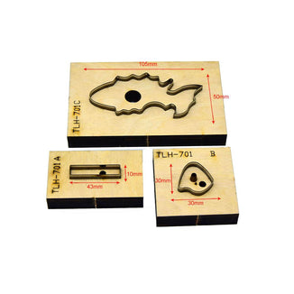 SMVAUON Leather Tools DIY Craft Goldfish Pendant Ring Key Chain Wooden Die Cutting Dies Suitable For Big Shot  Machines