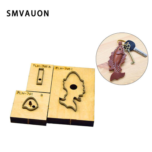 SMVAUON Leather Tools DIY Craft Goldfish Pendant Ring Key Chain Wooden Die Cutting Dies Suitable For Big Shot  Machines