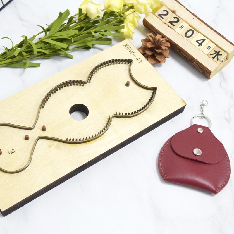 SMVAUON Leather Key Chain Die Cuts For Handmade Key Ring DIY Handmade Decoration Cutting Dies Steel Rule For Coin Purse