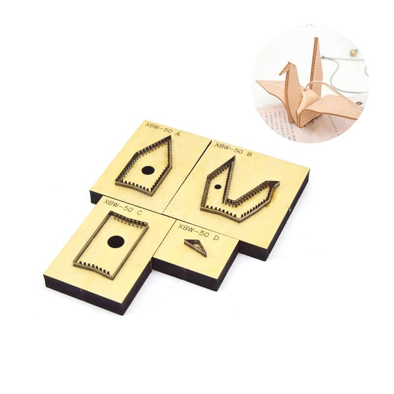 Leather Punch Tool Knife Cutting Die Crane Shape Key Ring Diy Key Case Fun Pendant Leather Cutter Mold Knife Mould Hand SMVAUON