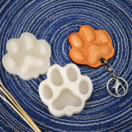 DIY Handmade Leather Goods Silicone Baking Mold Dog Bone Dog Footprint Cake Mold Mould Baking Tool Kitchen Creative