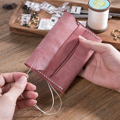 Leather material bag, waxed pickup bag, DIY handmade stitching