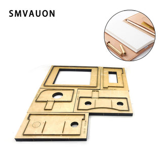 SMVAUON Utility Classic Wallet Die Punching Tool Steel Long Card Bag Straight Die Leather Wallet Wood Cutting Die