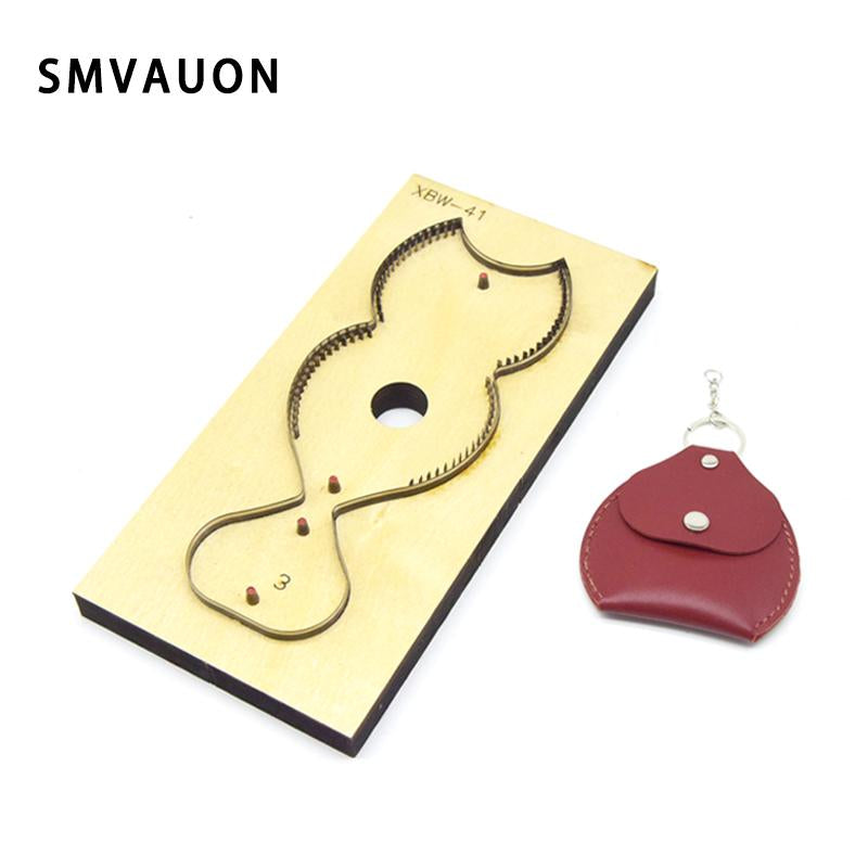 SMVAUON Leather Key Chain Die Cuts For Handmade Key Ring DIY Handmade Decoration Cutting Dies Steel Rule For Coin Purse