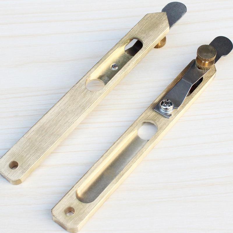 Leather Craft Tools DIY Incision Cutter Knife Copper Trimming Knife with Blade Leather Cutting Tool Patchwork Fabric splitter