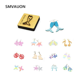 SMVAUON Christmas Earings Cutting Dies New Die Cut Wooden Dies Suitable For Leather Blade Rule Cutter For Diy Leather Crafts