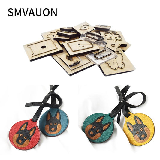 SMVAUON  Fun Pendant Cutting Dies Leather Knife Cut Die Customized Key Ring Making Decor Supplies Dies Template