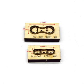 SMVAUON Scrapbooking Cutting Die DIY Leather Zipper Tag Wallet Pull Ring Bag Pull Ring Decoration Suitable For Big Shot Machines