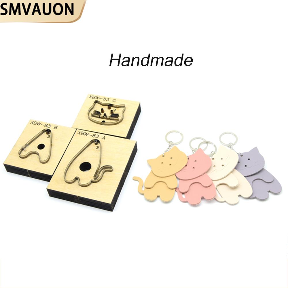 Wooden Cutting Die DIY Cat Leather Pendant Craft Laser Mold Handmade Dies Template Suitable For Die Cutting Machine