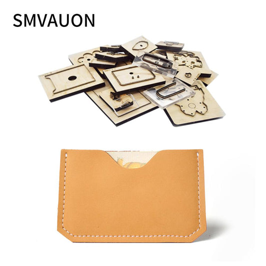 Fashion Card Bag Wood Die Cutting 2021 Diy New Leather Cardholder Cutting Die Knife Mould For Leather