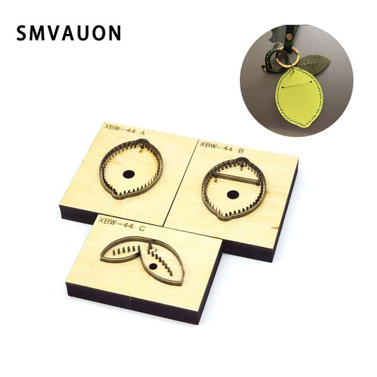 Leather Knife Cutting Die Lemon Shape Key Ring Diy Key Case Fun Pendant Leather Cutter Mold Knife Mould Hand Punch Tool SMVAUON