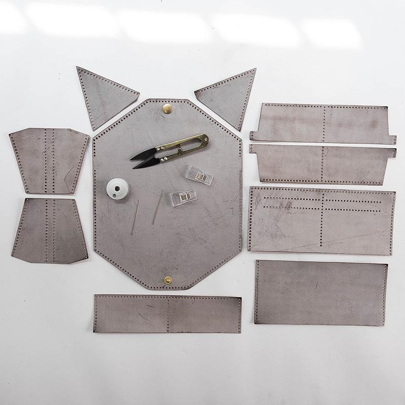 DIY material bag Retro fog wax leather leather handbag, long wallet in hand