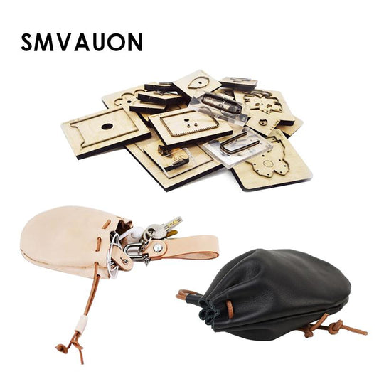 SMVAUON DIY Fashion Wallet Coin Purse Cutting Die Punching Steel Straight Die Leather Play Bag Cutting Die Wood Mold Tools