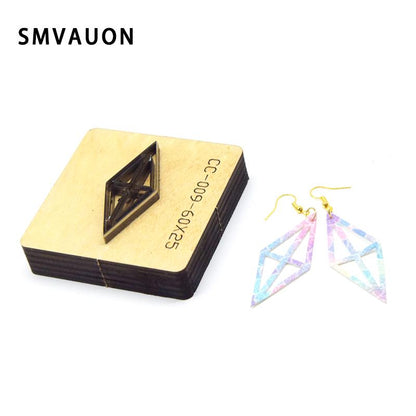 SMVAUON Prismatic Earrings Cutting Dies 2021 New Die Cut & Wooden Dies For Leather Blade Rule Cutter For Diy Leather Crafts