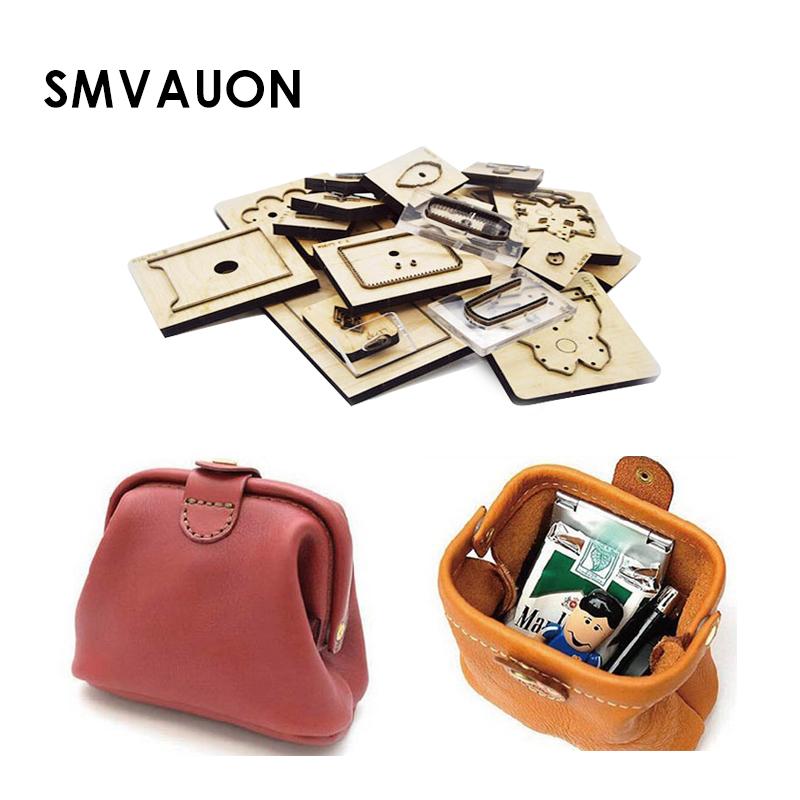 SMVAUON Fashion Business Bag Cutting Die Folding Wallet Punching Steel Card Bag Straight Die Leather Cutting Die Wood Mold