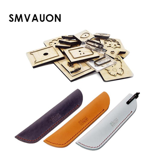 SMVAUON Wooden Cutting Die Handmade Leather Making Diy Design Leather Pen Case Pen Cover